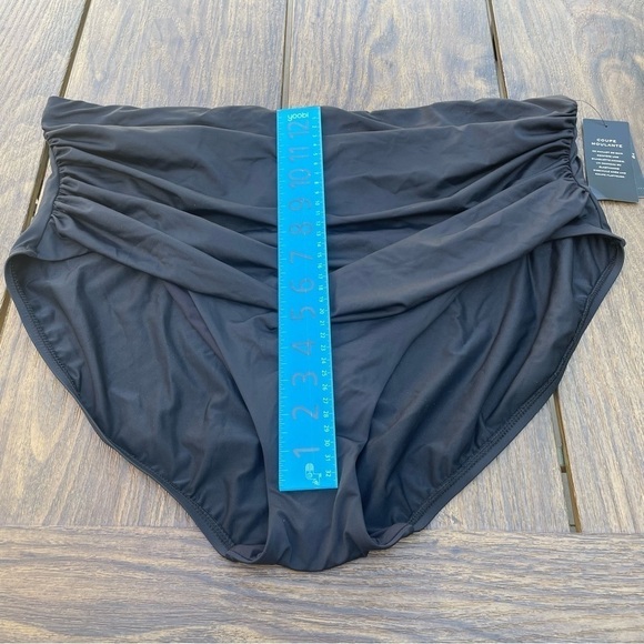Ralph Lauren High Waisted Rauched Bikini Bottom Black 22 W - Picture 8 of 9